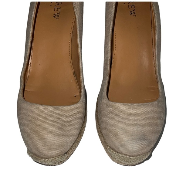 J Crew Beige Espadrille Wedges - Picture 4 of 16